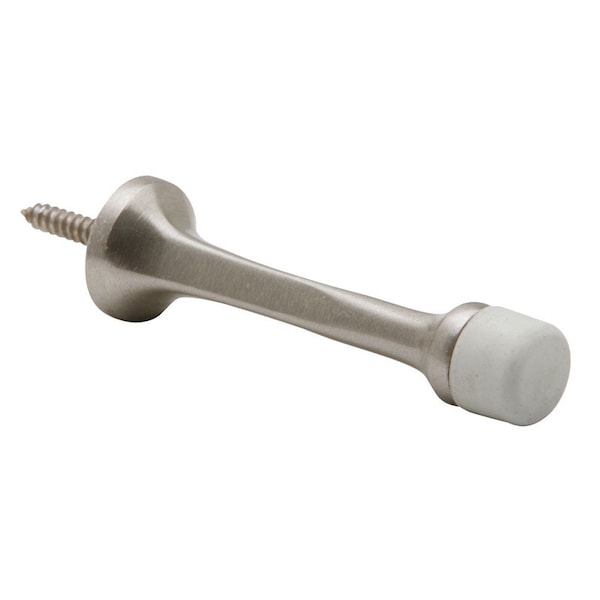 Schlage 8 in. W X 2-3/16 in. L Solid Brass Satin Nickel Brown Door Stop Mounts to door and wall 2-3/ SPS61MB-619 - main